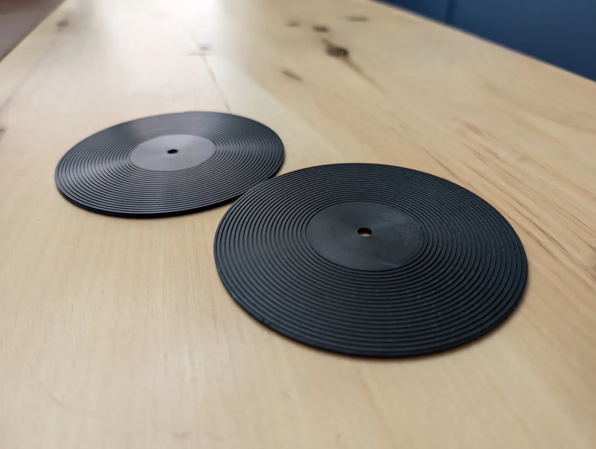 Λεπτομέρεια της τυπωμένης επιφάνειας σε coasters βινυλίου